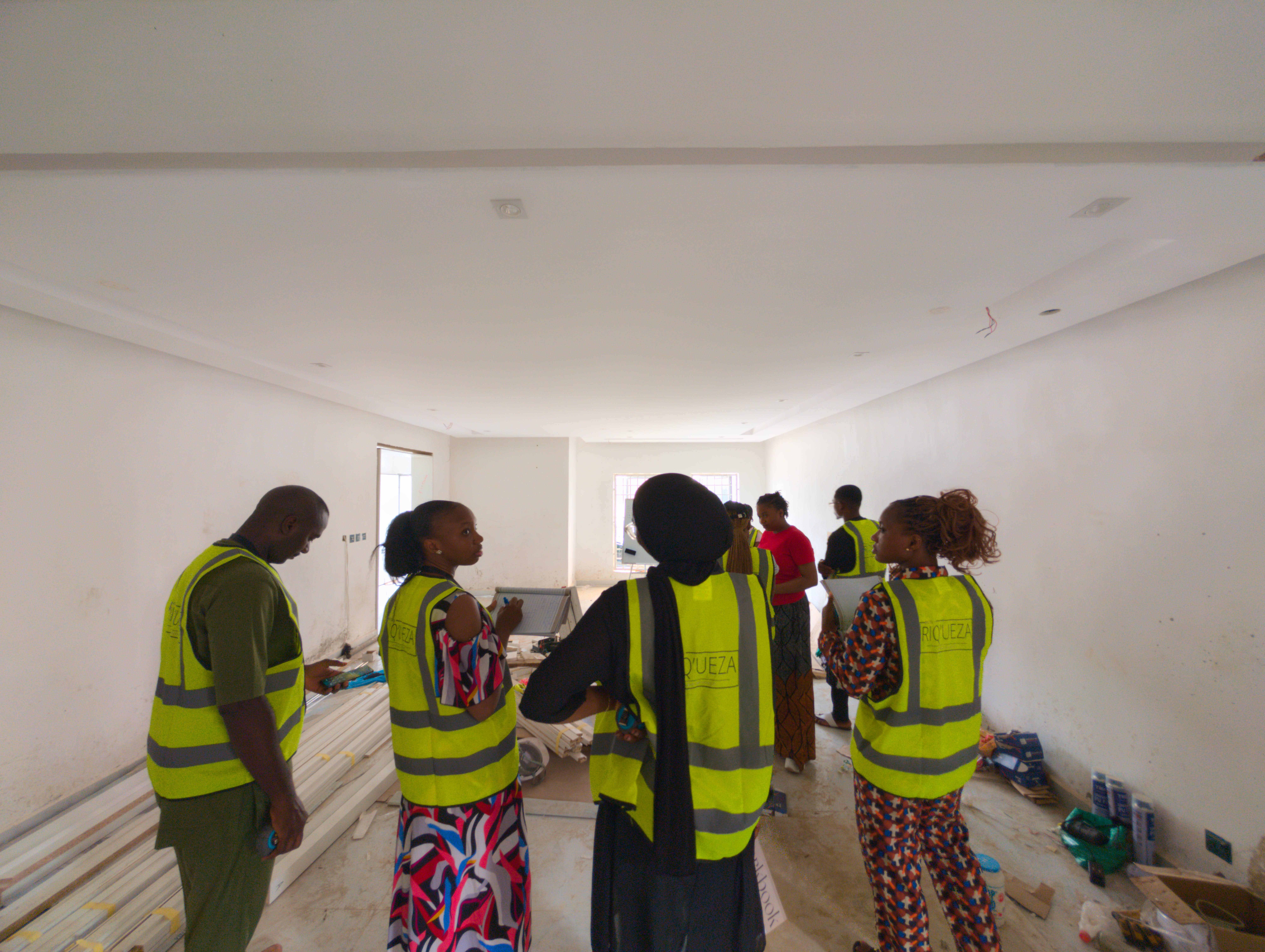 Xcel Academy students on a site walkthrough during training